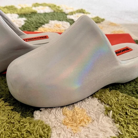 Simon Miller Iridescent Slip-On Mules - Picture 2 of 8